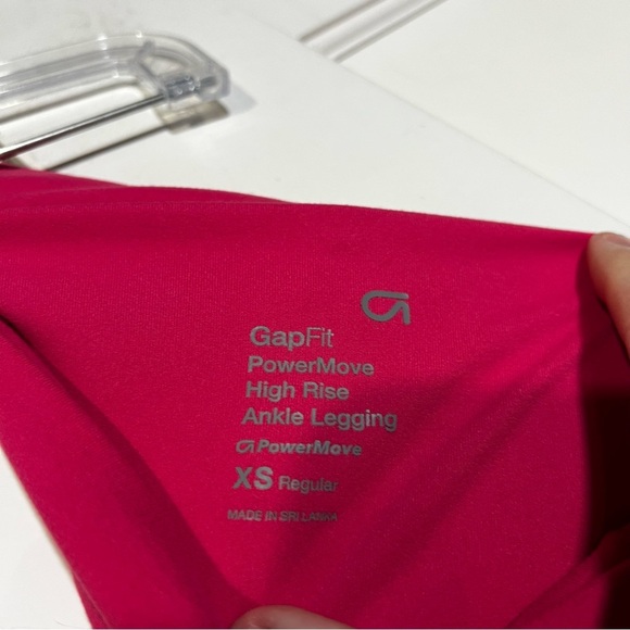 NWT GAPFit Hot Pink Leggings High Rise Ankle Size XS - Picture 8 of 8